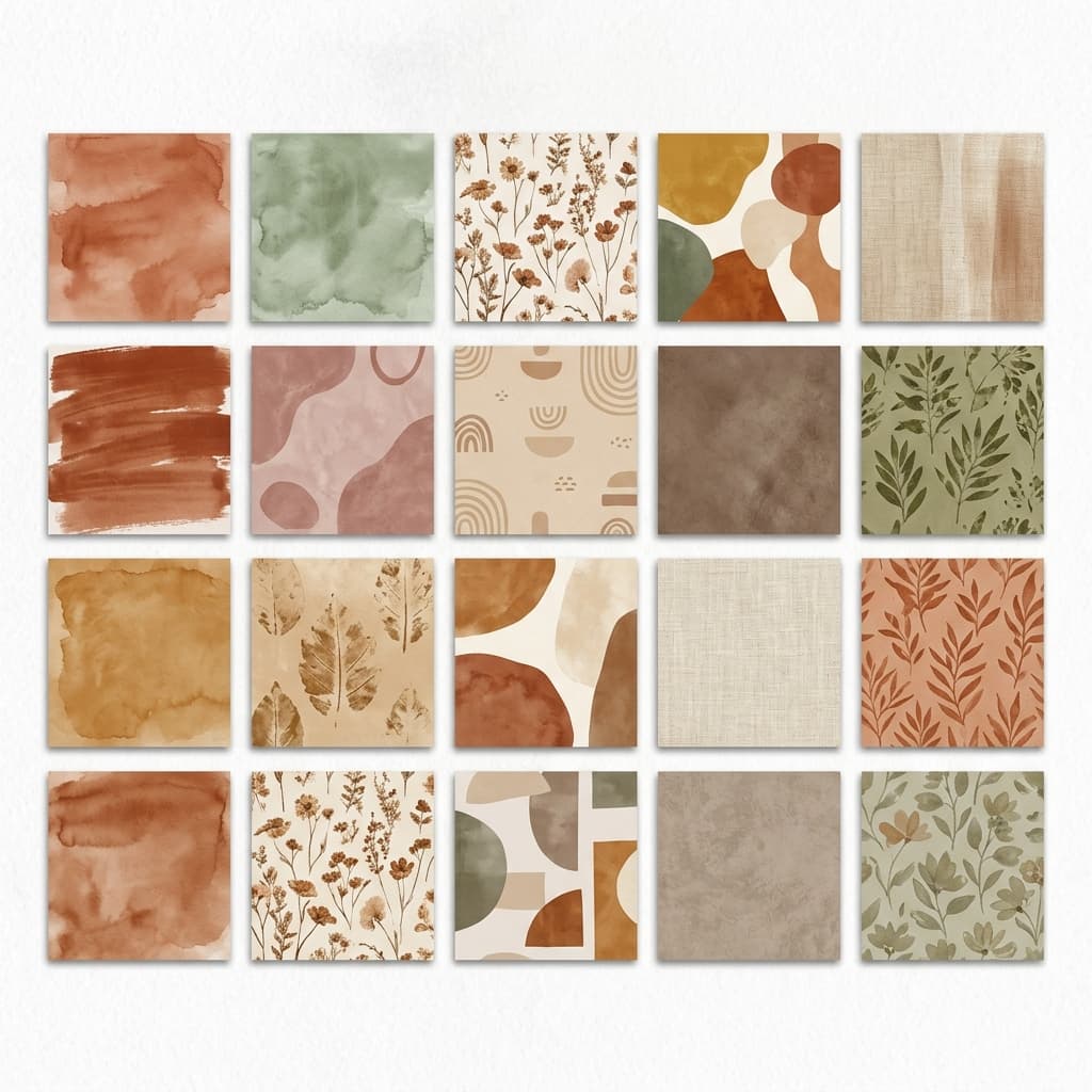 Boho & Earth Tone Digital Papers — 20 Papers
