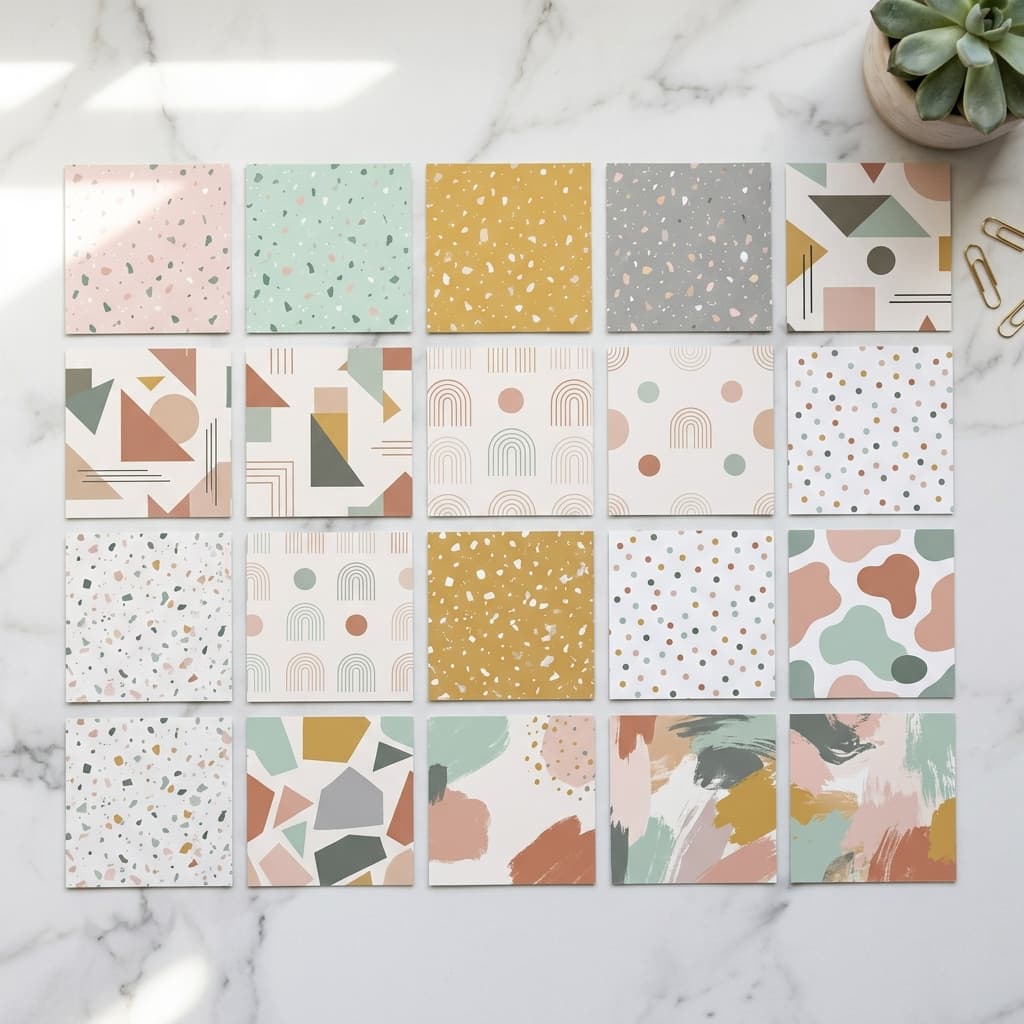 Terrazzo & Abstract Digital Papers — 20 Papers