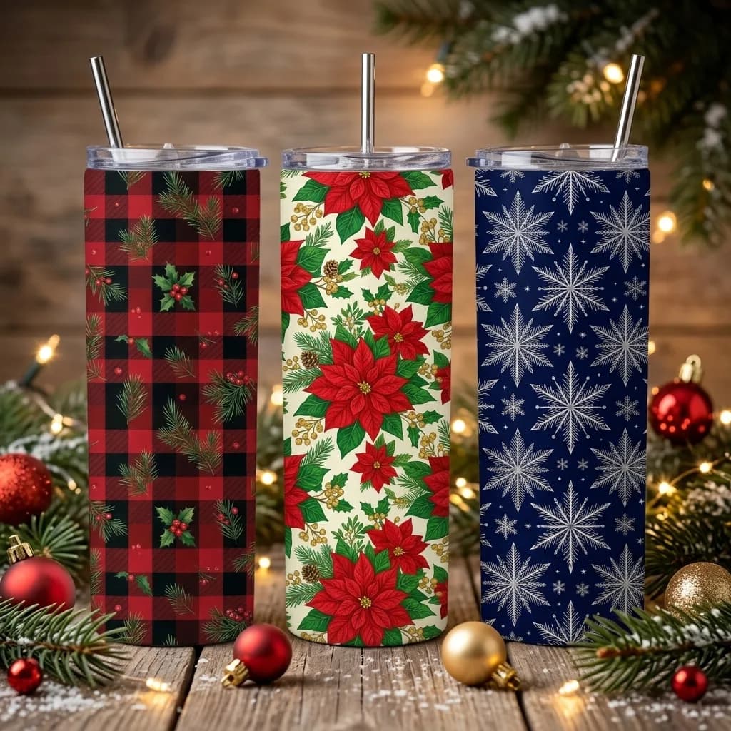 Seasonal Holiday Tumbler Bundle — 20 Designs